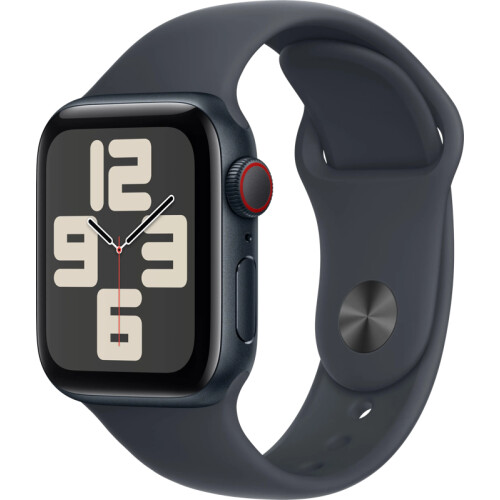 Apple Watch SE 2024 4G 40mm Midnight Sportband M/L