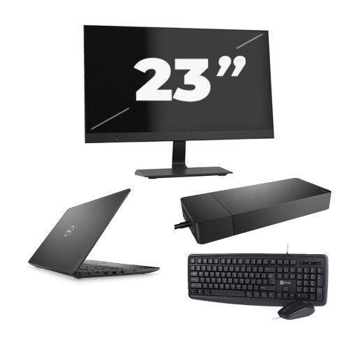 Dell Latitude 3590 - Intel Core i3-7e Generatie - 15 inch - 8GB RAM - 256GB SSD - Windows 11 + 1x 23 inch Monitor