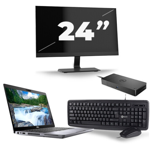 Dell Latitude 5410 - Intel Core i7-10e Generatie - 14 inch - 8GB RAM - 256GB SSD - Windows 11 + 1x 24 inch Monitor