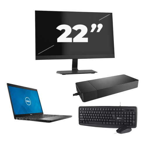 Dell Latitude 7390 - Intel Core i7-8e Generatie - 13 inch - 8GB RAM - 256GB SSD - Windows 11 + 1x 22 inch Monitor