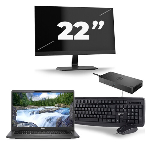 Dell Latitude 7420 - Intel Core i5-11e Generatie - 14 inch - 16GB RAM - 256GB SSD - Windows 11 Home + 1x 22 inch Monitor