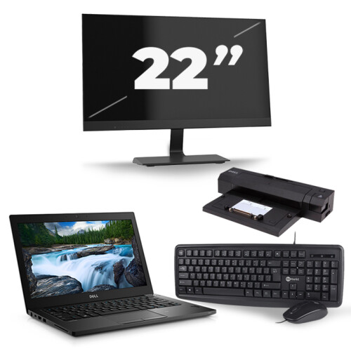 Dell Latitude 7490 - Intel Core i7-8e Generatie - 14 inch - 8GB RAM - 256GB SSD - Windows 11 + 1x 22 inch Monitor