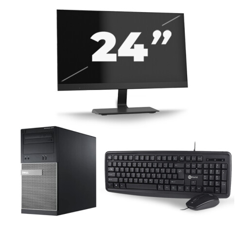 Dell Optiplex 3020 Micro Tower - Intel Core i7-4e Generatie - 16GB RAM - 256GB SSD - Windows 10 + 1x 24 inch Monitor