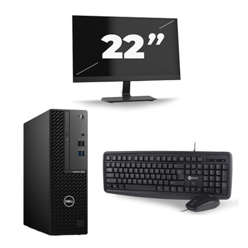 Dell OptiPlex 3080 Micro USFF - Intel Core i5-10e Generatie - 8GB RAM - 256GB SSD - Windows 11 + 1x 22 inch Monitor
