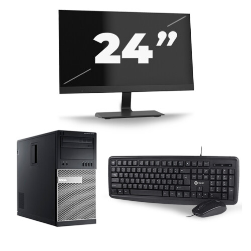 Dell Optiplex 7010 Micro Tower - Intel Core i3-3e Generatie - 8GB RAM - 256GB SSD - Windows 10 + 1x 24 inch Monitor