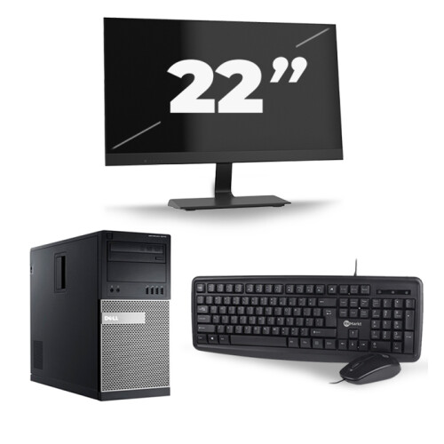 Dell Optiplex 7010 Micro Tower - Intel Core i3-3e Generatie - 8GB RAM - 256GB SSD - Windows 10 + 1x 22 inch Monitor
