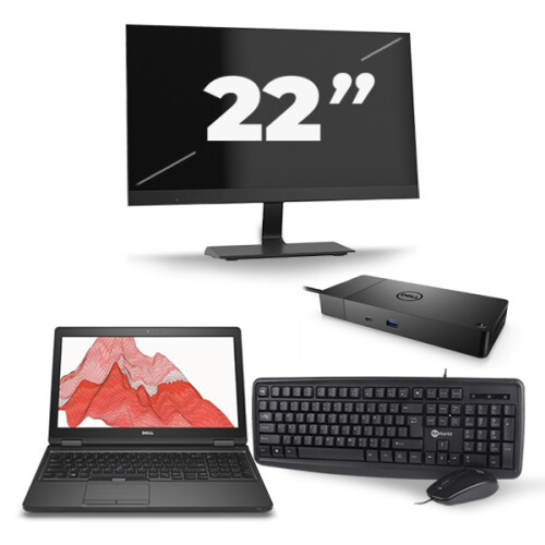 Dell Precision 3530 - Intel Core i7-8e Generatie - 15 inch - 16GB RAM - 480GB SSD - Windows 11 + 1x 22 inch Monitor
