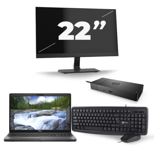 Dell Precision 3541 - Intel Core i7-9e Generatie - 15 inch - 16GB RAM - 480GB SSD - Windows 11 + 1x 22 inch Monitor
