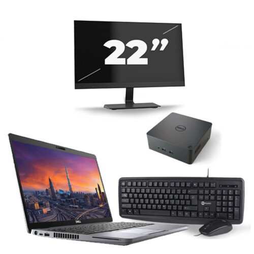 Dell Precision 3550 - Intel Core i7-10e Generatie - 15 inch - 8GB RAM - 256GB SSD - Windows 11 + 1x 22 inch Monitor