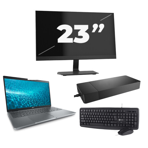 Dell Precision 3571 - Intel Core i5-12e Generatie - 15 inch - 8GB RAM - 256GB SSD - Windows 11 Home + 1x 23 inch Monitor