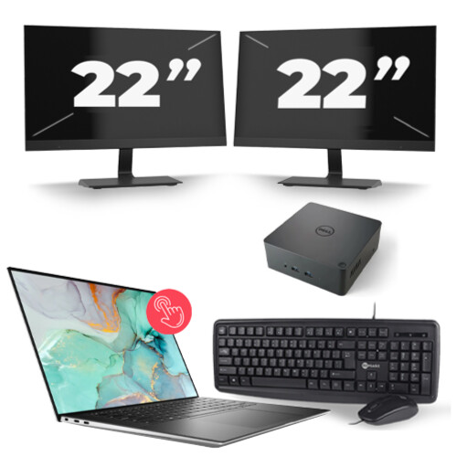 Dell Precision 5560 - Intel Core i7-11e Generatie - 15 inch - Touch - 16GB RAM - 256GB SSD - Windows 11 Home + 2x 22 inch Monitor