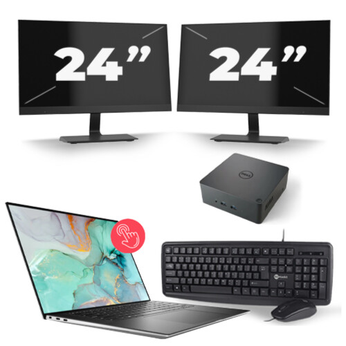 Dell Precision 5560 - Intel Core i7-11e Generatie - 15 inch - Touch - 16GB RAM - 256GB SSD - Windows 11 Home + 2x 24 inch Monitor