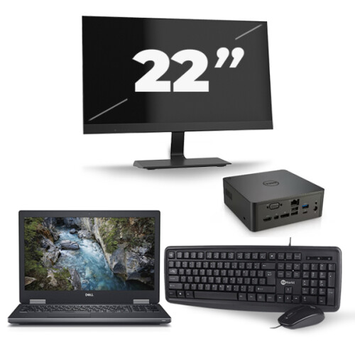 Dell Precision 7530 - Intel Core i7-8e Generatie - 15 inch - 16GB RAM - 512GB SSD - Windows 11 + 1x 22 inch Monitor