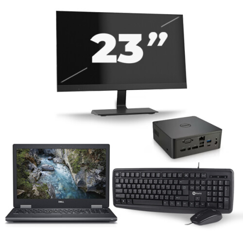 Dell Precision 7530 - Intel Core i7-8e Generatie - 15 inch - 16GB RAM - 512GB SSD - Windows 11 + 1x 23 inch Monitor
