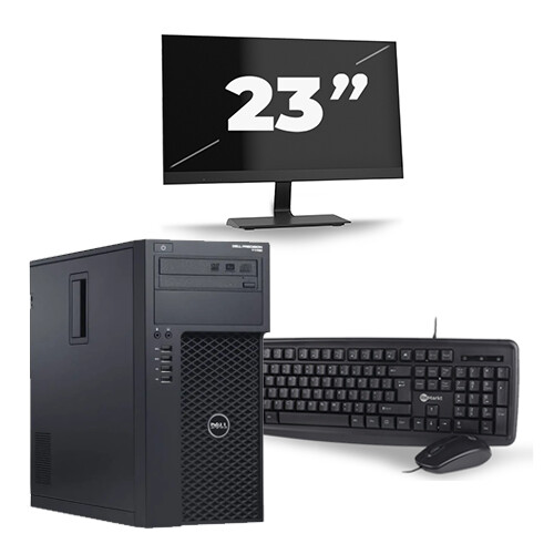 Dell Precision T1700 Micro Tower - Intel Core i7-4e Generatie - 16GB RAM - 256GB SSD - Windows 10 + 1x 23 inch Monitor