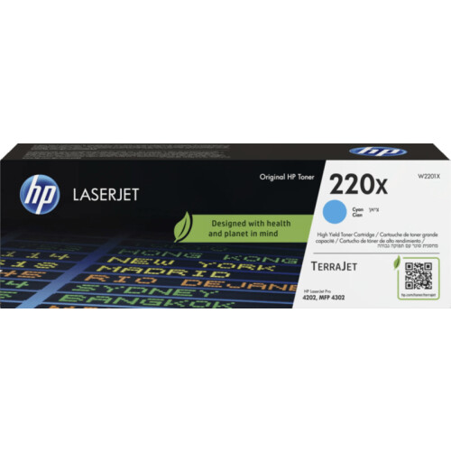 HP 220X LaserJet Toner Cyaan (Hoge Capaciteit)