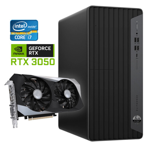 HP EliteDesk 800 G6 Tower - Intel Core i7-10e Generatie - 32GB RAM - 1TB SSD - Nvidia RTX 3050 - Win11 - Game PC