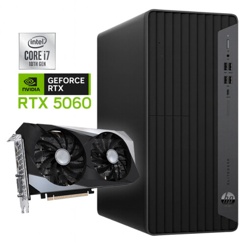 HP EliteDesk 800 G6 Tower - Intel Core i7-10e Generatie - 32GB RAM - 512GB SSD - Nvidia RTX 5060 - Win11 - Game PC