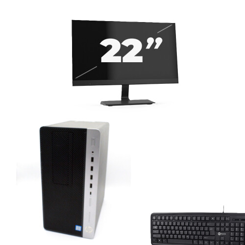 HP ProDesk 600 G4 Micro Tower - Intel Core i5-8e Generatie - 8GB RAM - 256GB SSD - Windows 11 + 1x 22 inch Monitor