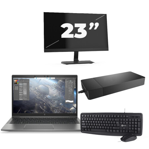 HP ZBook Firefly 14 G8 - Intel Core i7-11e Generatie - 14 inch - 16GB RAM - 256GB SSD - Windows 11 Home + 1x 23 inch Monitor