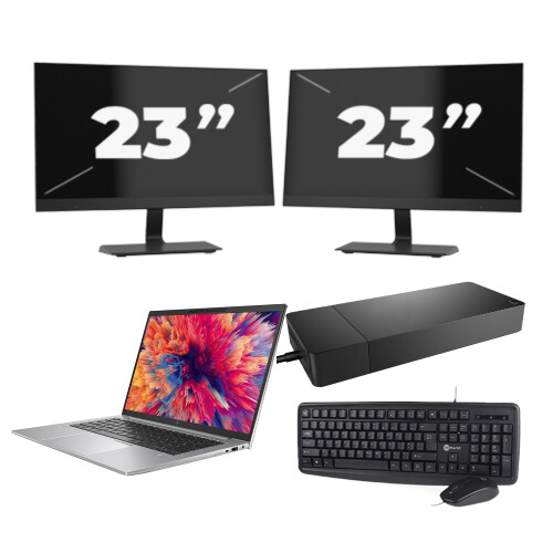 HP ZBook Firefly 14 G9 - Intel Core i7-12e Generatie - 14 inch - 8GB RAM - 256GB SSD - Windows 11 + 2x 23 inch Monitor