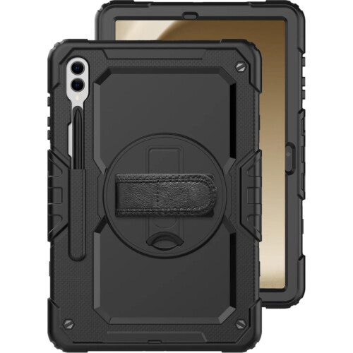 Just in Case Samsung Galaxy Tab S10 / S9 Plus / S9 FE Plus Rotating Back Cover Zwart