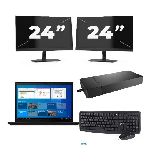 Lenovo Thinkpad X13 Gen 2 - Intel Core i5-11e Generatie - 13 inch - 16GB RAM - 256GB SSD - Windows 11 + 2x 24 inch Monitor