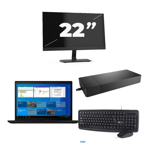 Lenovo ThinkPad X13 Gen 2 - Intel Core i5-11e Generatie - 13 inch - 8GB RAM - 256GB SSD - Windows 11 Home + 1x 22 inch Monitor