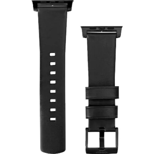 Nomad Apple Watch 44/45/46/49 mm Leren Bandje Zwart