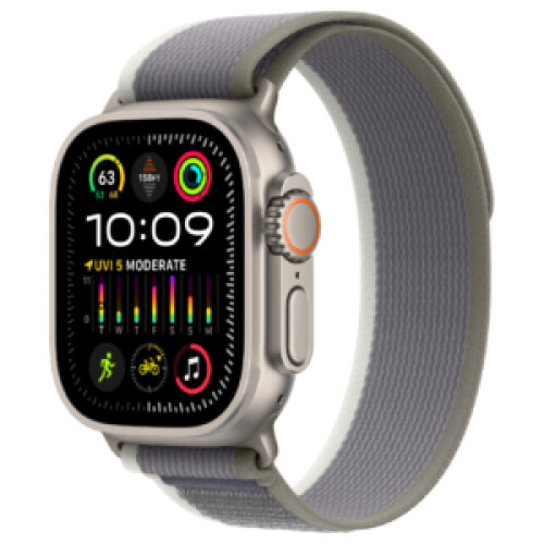 Refurbished Apple Watch Ultra 2 49mm Trailband Groen Grijs Als nieuw