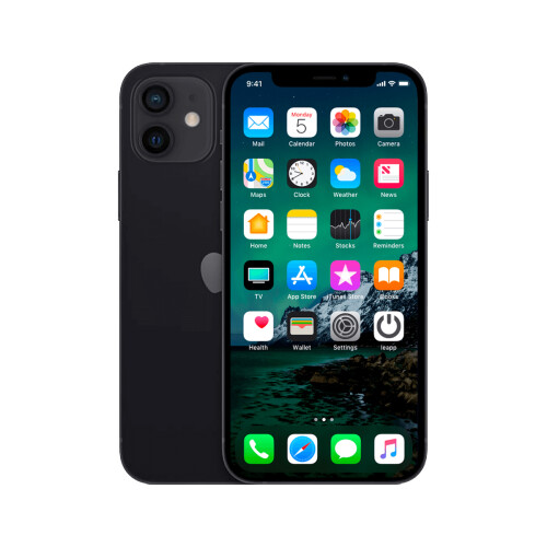 Refurbished iPhone 12 Mini 128 GB Zwart Zichtbaar gebruikt